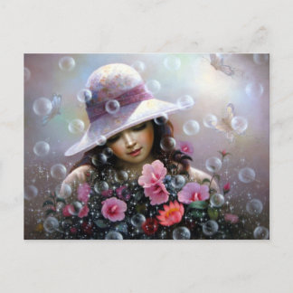 Seifenblase Girl - Rose Sharon of song Postkarte