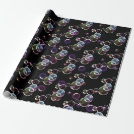 Seifenblasen auf schwarz geschenkpapier