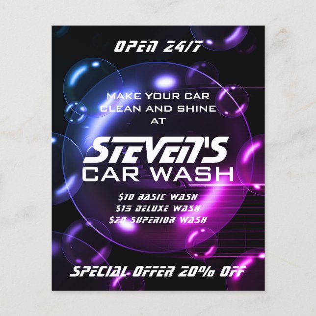 Seifenblasen Flyer waschen (Vorne)