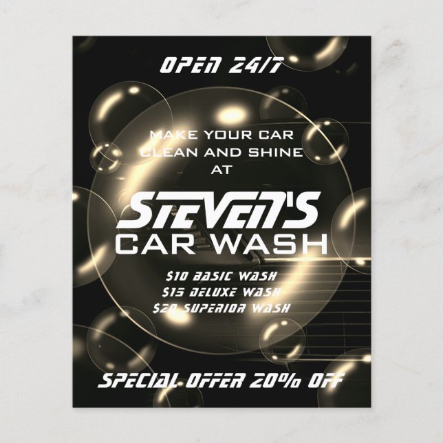 Seifenblasen Flyer waschen (Vorne)