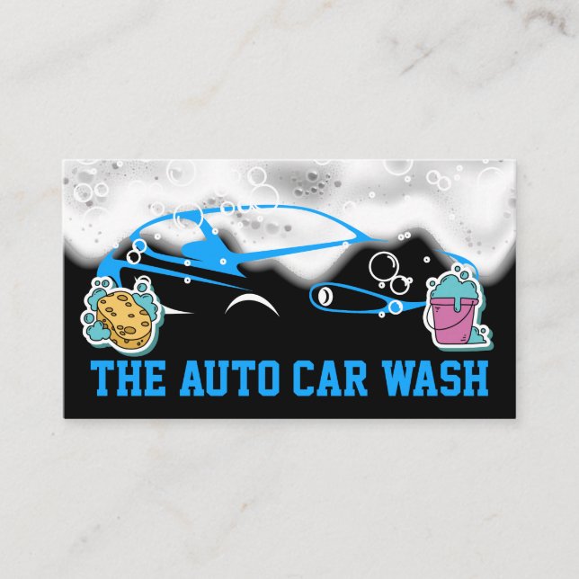 Seifenblasen | Spontanzauber- und Eimerkarte Visitenkarte (Vorderseite)