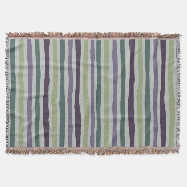 Seifendecke mit schönen Streifen, olivgrün Decke (Vorderseite)