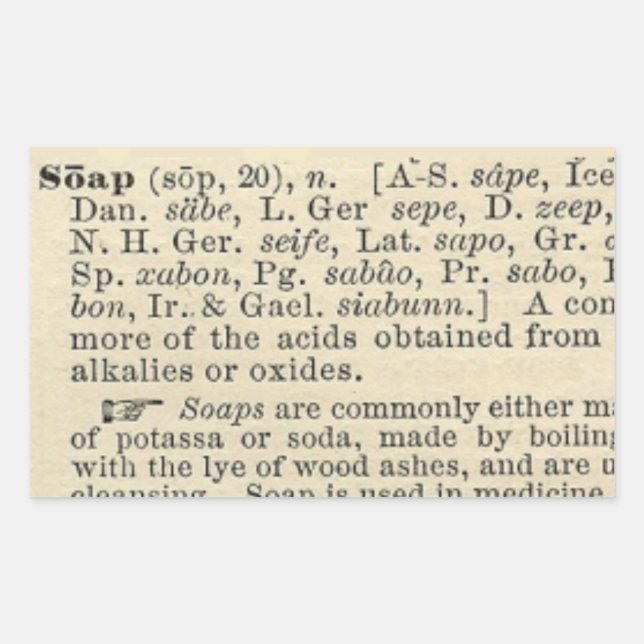 Seifenkennzeichnung Rechteckiger Aufkleber (Vorderseite)