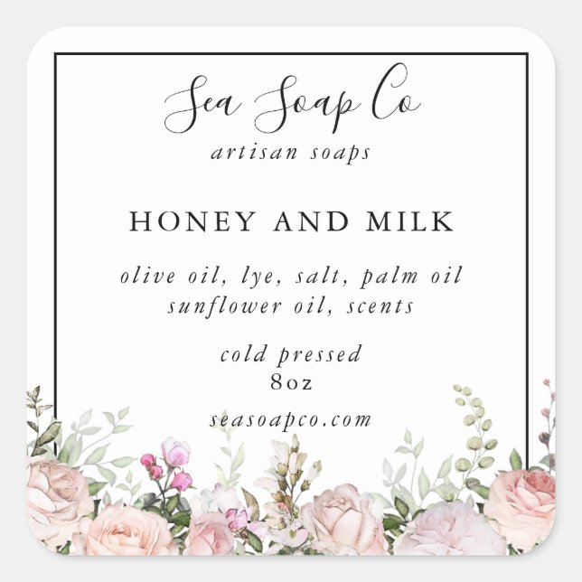 Seifenkleber Quadratischer Aufkleber (Vorderseite)