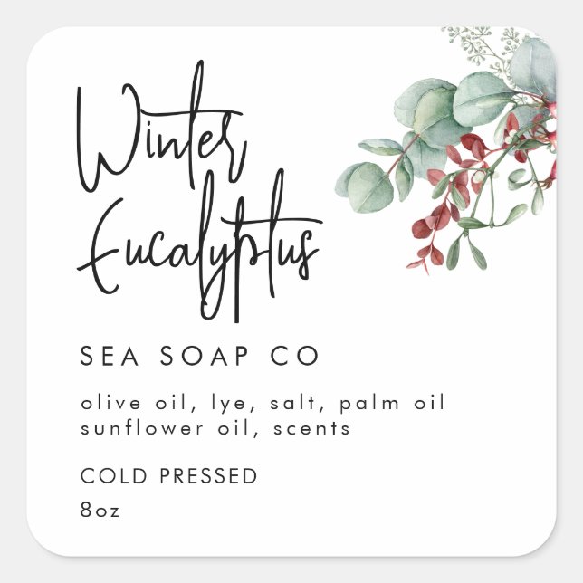 Seifenkleber Quadratischer Aufkleber (Vorderseite)