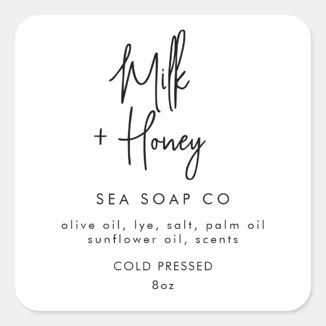 Seifenkleber Quadratischer Aufkleber (Vorderseite)