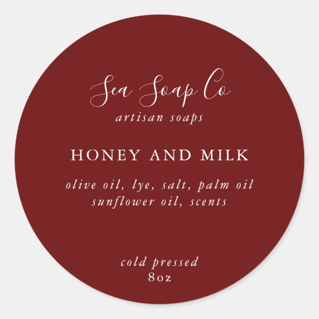 Seifenkleber Runder Aufkleber (Vorderseite)