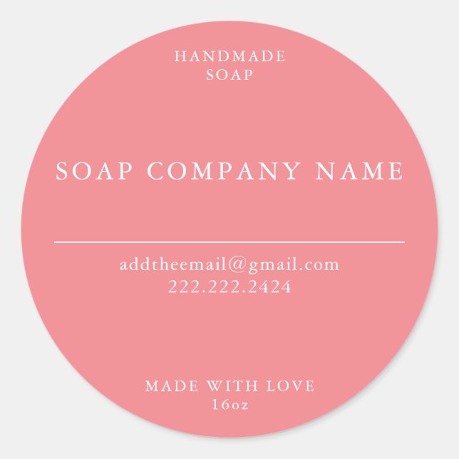 Seifenkleber Runder Aufkleber (Vorderseite)