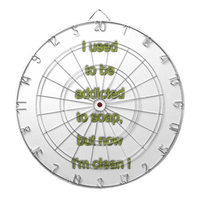 Seifenkomischer Text Dartscheibe (vorne)