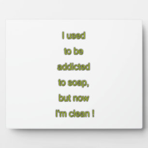 Seifenkomischer Text Fotoplatte