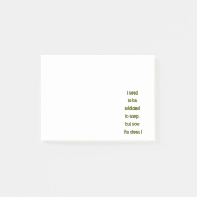 Seifenkomischer Text Post-it Klebezettel (Vorderseite)