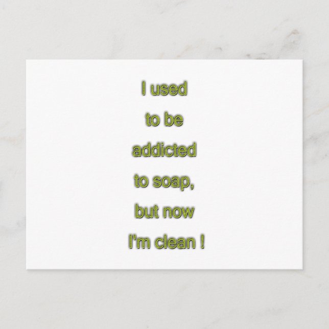 Seifenkomischer Text Postkarte (Vorderseite)