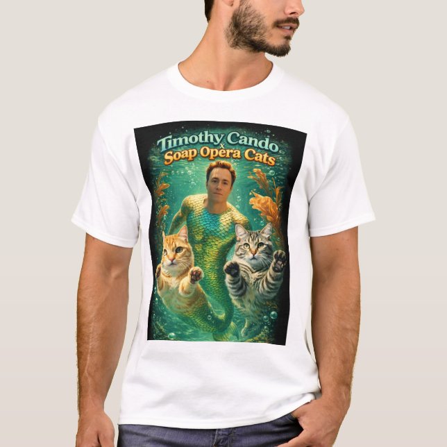Seifenoper-Katzen mit Timothy Cando T-Shirt (Vorderseite)