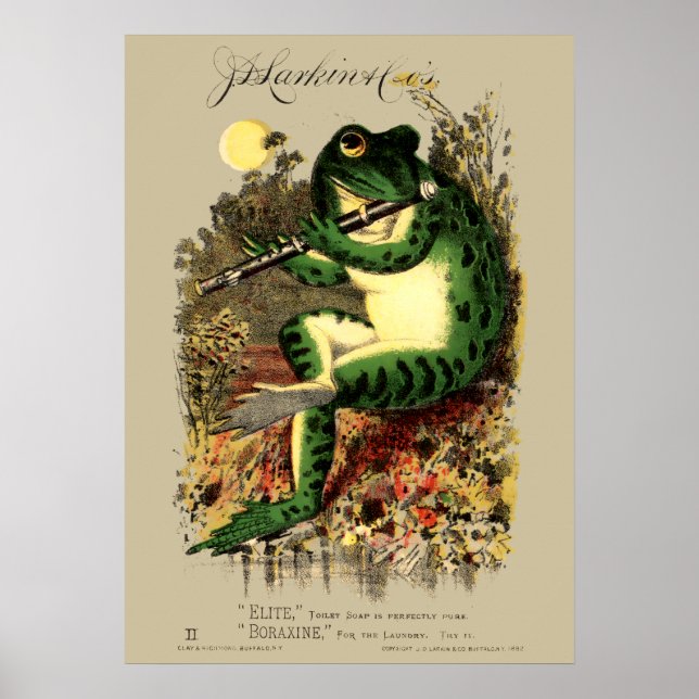 Seifenwerbung Frosch & Flöte viktorianische Ära Poster (Vorne)