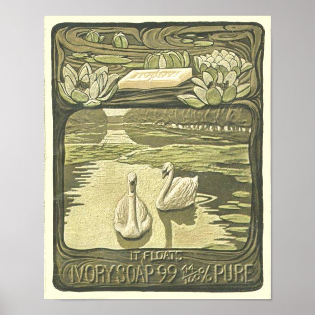 Seifenwerbung mit 2 Swans Poster (Vorne)