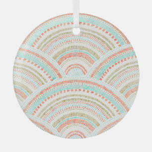 Seigaiha Waves: Vintages Wellenmuster Ornament Aus Glas