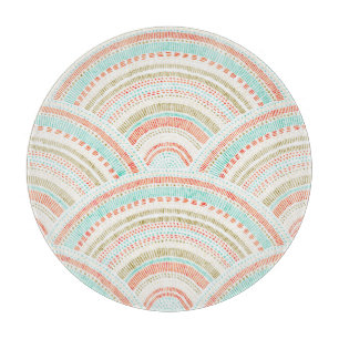 Seigaiha Waves: Vintages Wellenmuster Schneidebrett