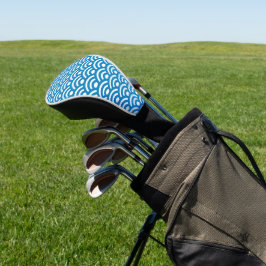 Seigaiha, Wellen, Japanisch, Blau und Weiß Golf Headcover