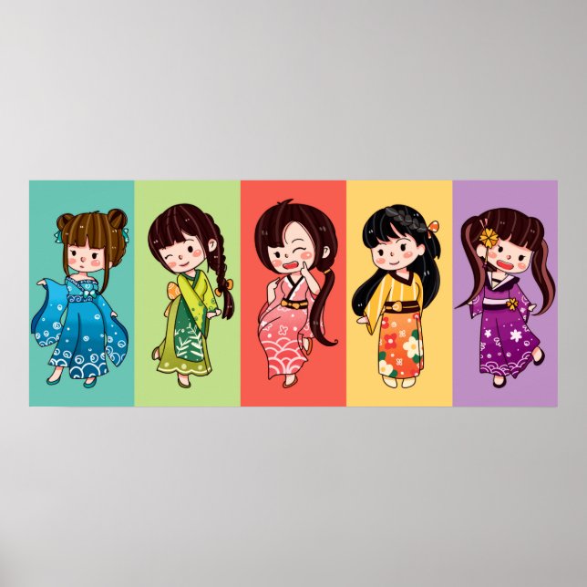 Seijin no Hi Kimono Girls Poster (Vorne)