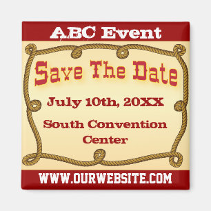 Seil-Western Save the Date Magnet