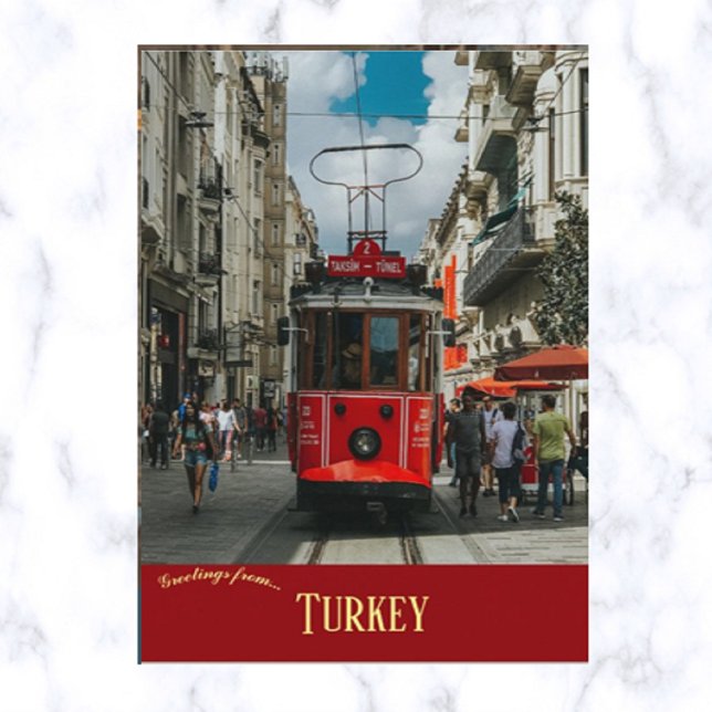 Seilbahn auf dem Taksim-Platz in Istanbul Türkei Postkarte (Von Creator hochgeladen)