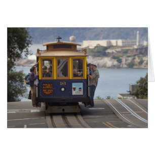 Seilbahn rumpelt die Hyde Street in San
