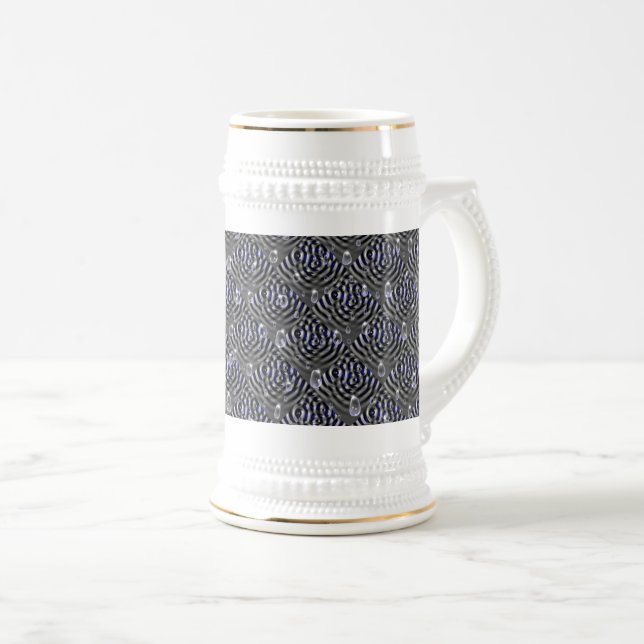 Seile auf blaugrauem Metal Bierglas (VorderseiteRechts)