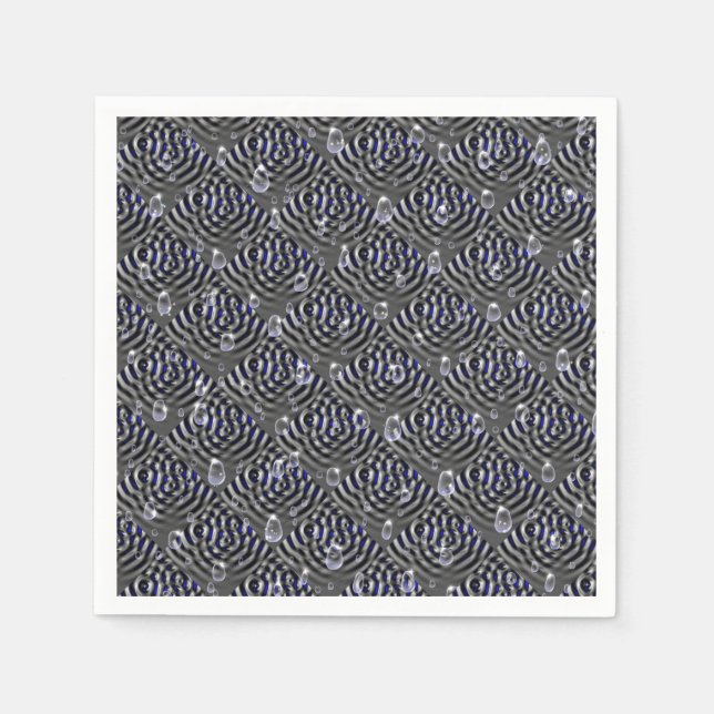 Seile auf blaugrauem Metal Serviette (Vorderseite)
