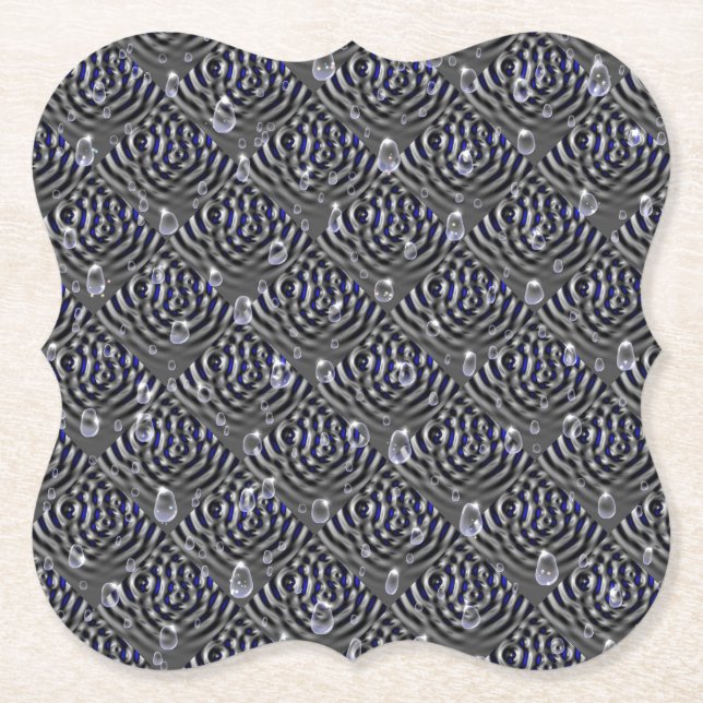 Seile auf blaugrauem Metal Untersetzer (Vorderseite)