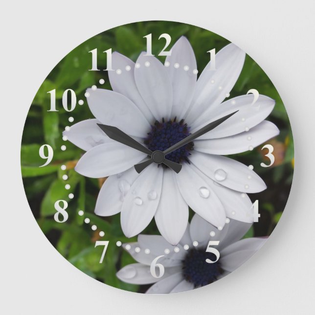 Seile auf weiß große wanduhr (Vorderseite)