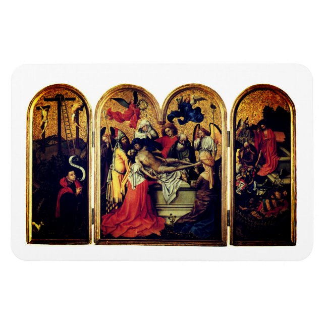 Seilern Triptych (von Robert Campin) Magnet (Horizontal)