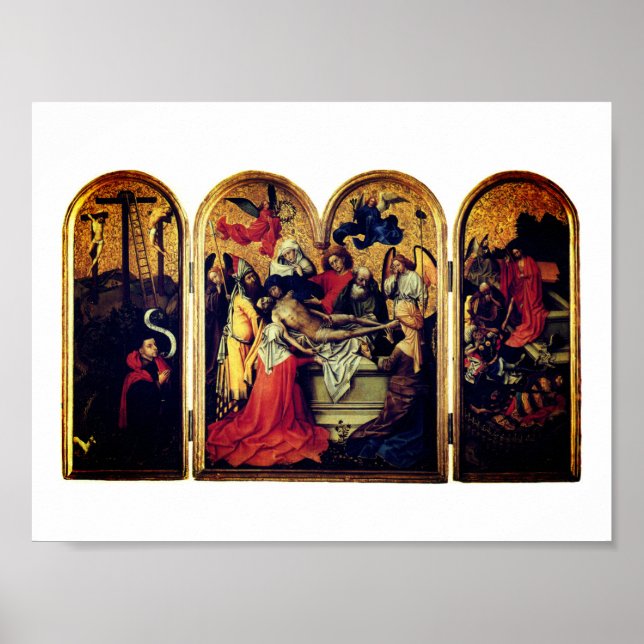 Seilern Triptych (von Robert Campin) Poster (Vorne)