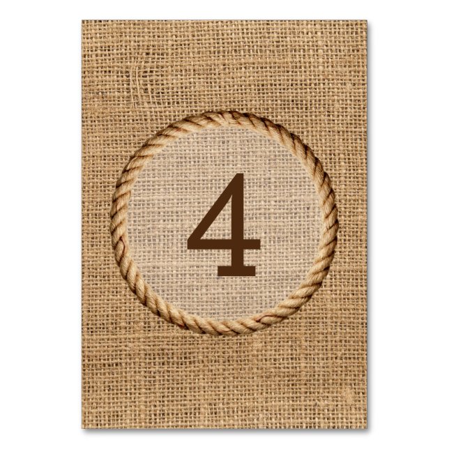 Seilrutsche auf dem Lande Tischnummer (Vorderseite)