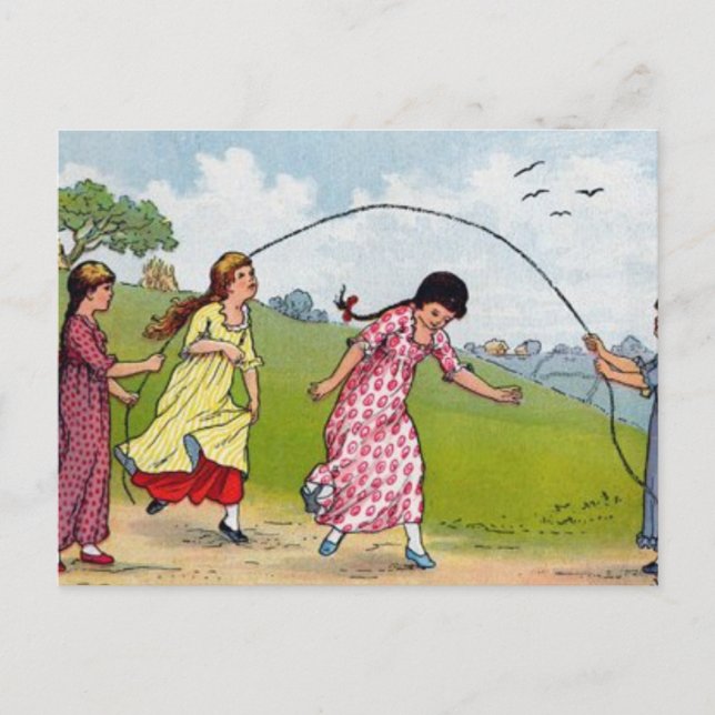 Seilspringen Postkarte (Vorderseite)