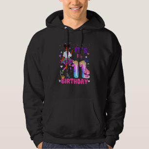 Sein 11. Geburtstag Afrikanisches Schwarzes Mädche Hoodie