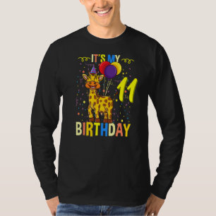 Sein 11. Geburtstag Giraffe Afrikanisches Tier 1 T-Shirt
