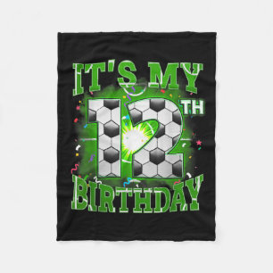 Sein 12. Geburtstag Jungs Fußball 12 Jahre alt Tei Fleecedecke
