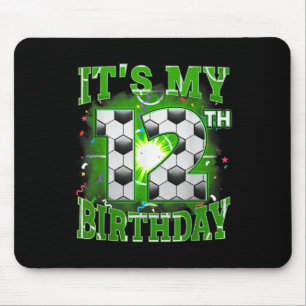 Sein 12. Geburtstag Jungs Fußball 12 Jahre alt Tei Mousepad
