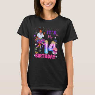 Sein 14. Geburtstag Afrikanisches Schwarzes Mädche T-Shirt