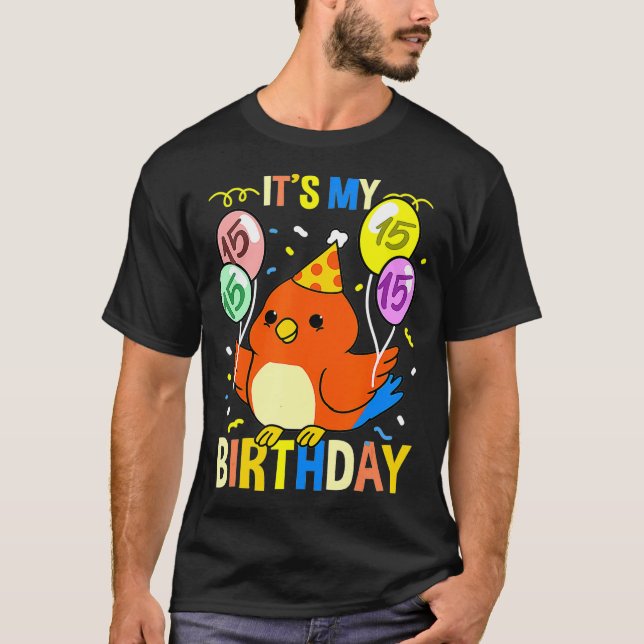 Sein 15. Geburtstagsparrot T-Shirt (Vorderseite)