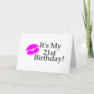 Sein 21. Geburtstag (Kiss) Karte