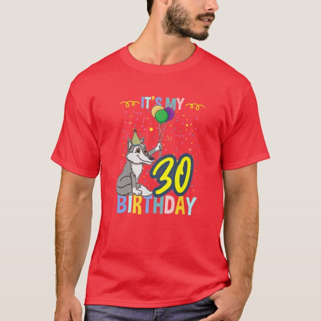 Sein 30. Geburtstag Wolf Lover T-Shirt (Vorderseite)