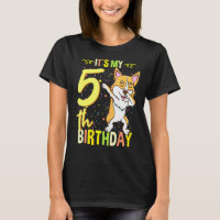 Sein 5. Geburtstag Dabbing Corgi