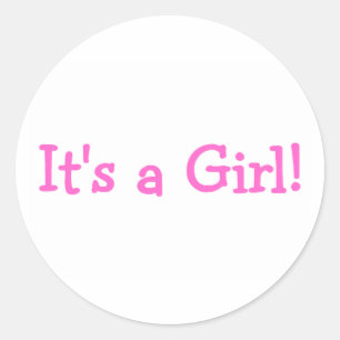 Sein a Girl (pink) Runder Aufkleber