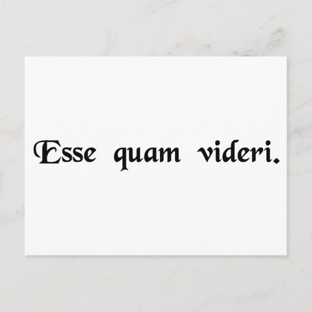 Sein, anstatt zu scheinen. postkarte (Vorderseite)