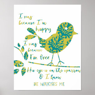 Sein Auge ist auf dem Sparrow Poster