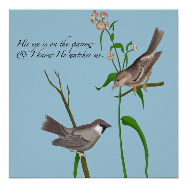 Sein Auge ist auf dem Sparrow Poster (Vorderseite)