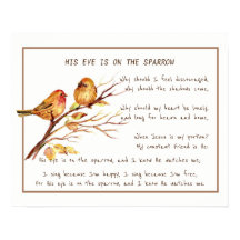 Sein Auge ist auf dem Spinrow beruhigende Hymne Ku