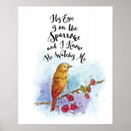 Sein Auge ist auf der Sparrow Wall Art Poster