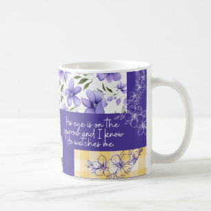 Sein Auge ruht auf dem Spatzen Becher Kaffeetasse